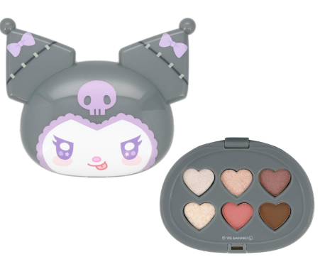 Sanrio My Melody ou Kuromi Paleta de sombra 6 cores SHOBIDO Limitado Japçao