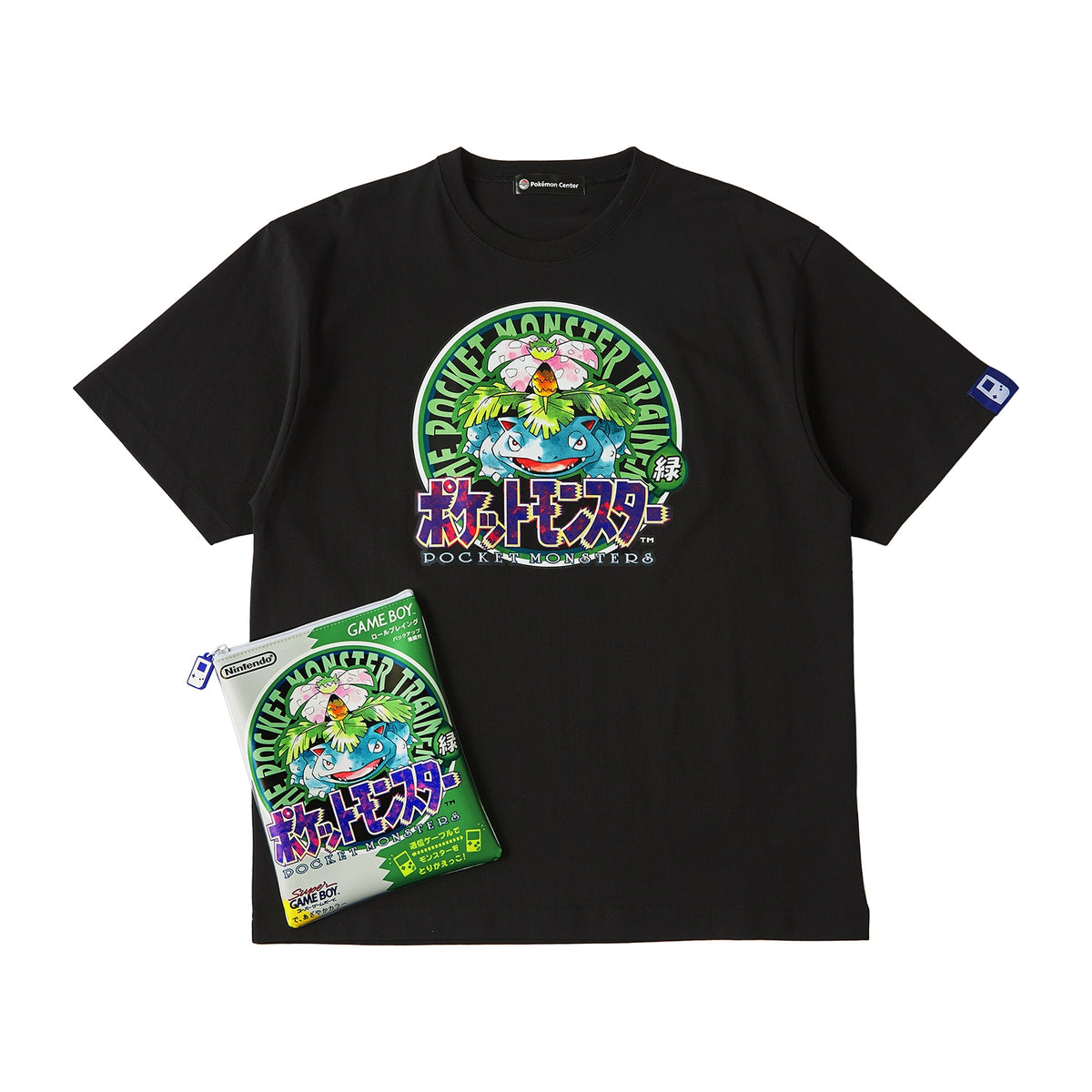 Camiseta Pokémon em embalagem tipo saquinho, verde, unissex, tamanho M/G Venusaur
