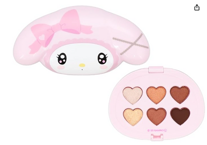 Sanrio My Melody ou Kuromi Paleta de sombra  6 cores  SHOBIDO Limitado Japçao