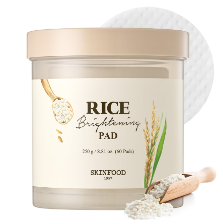 Rice Brightening Pad – Discos Faciais Iluminadores com Arroz