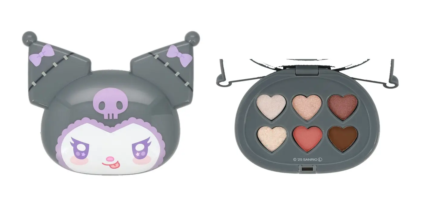 Sanrio My Melody ou Kuromi Paleta de sombra  6 cores  SHOBIDO Limitado Japçao