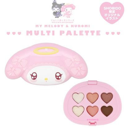 Sanrio My Melody ou Kuromi Paleta de sombra  6 cores  SHOBIDO Limitado Japçao