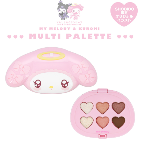 Sanrio My Melody ou Kuromi Paleta de sombra  6 cores  SHOBIDO Limitado Japçao
