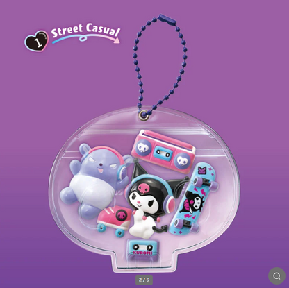 Kuromi Deco-Chara Pouch Re-Ment - Edição Colecionável Japonesa 1 unidade