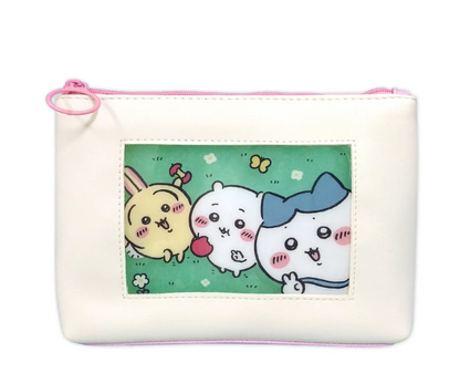 Estojo / Necessaire Chiikawa Personagens Janela Transparente - Importado do Japão