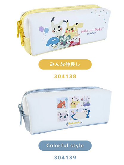 Estojo Duplo / Necessaire Escolar Pokémon - Modelos "Minna Nakayoshi" e "Colorful Style" Importado do Japão