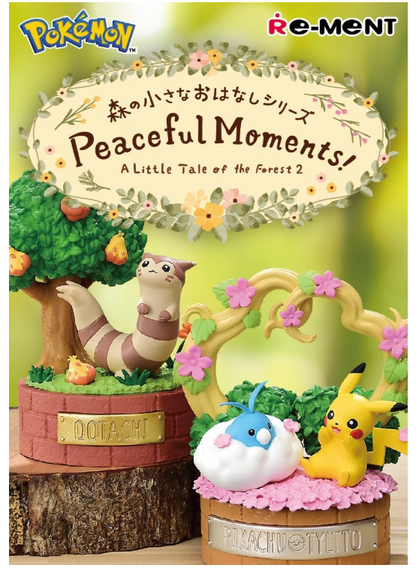 Pokémon Re-Ment "Peaceful Moments!" - Colecionáveis Diorama de Floresta (Importado) 1 UNIDADE