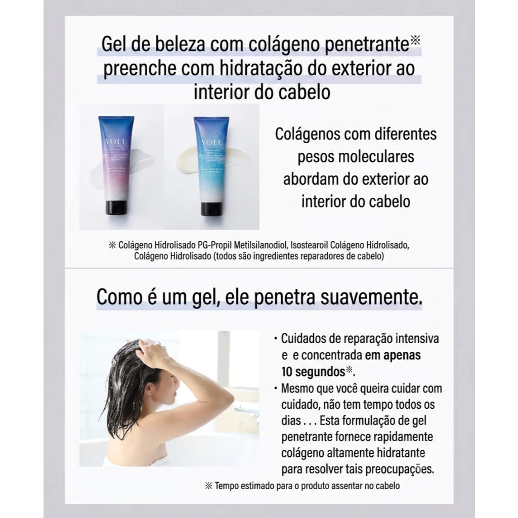 Máscara capilar em gel YOLU Calm Night Repair 145g